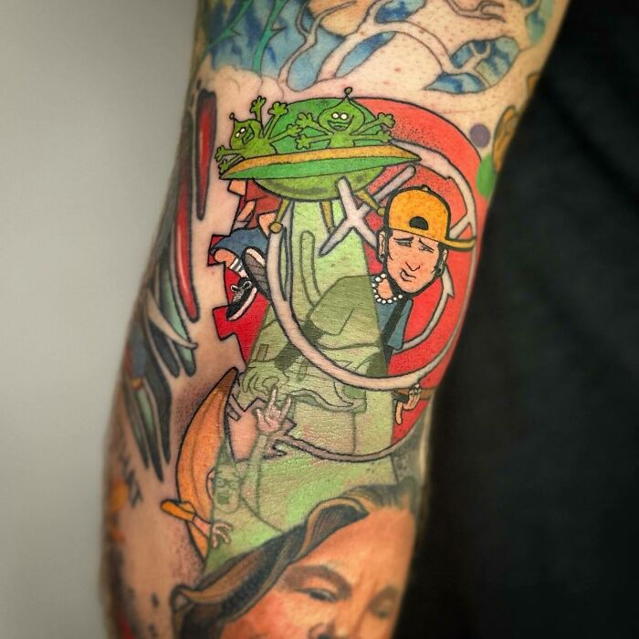 Blink-182 Mash Up arm sleeve Tattoo