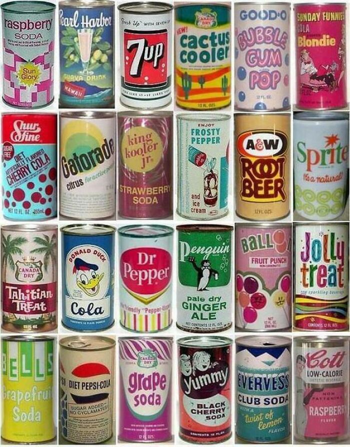 Antiguas latas de refrescos