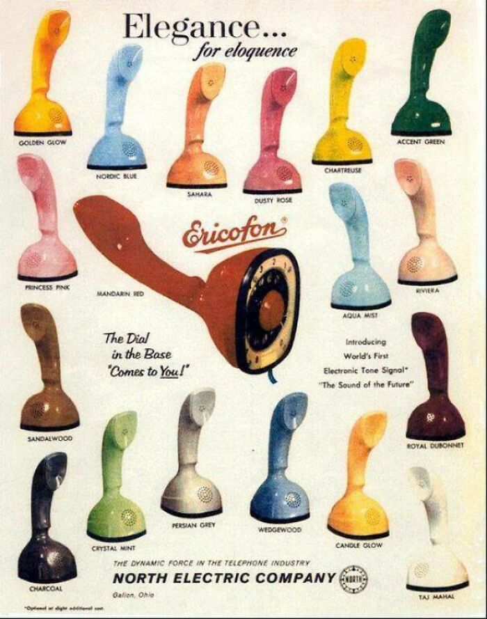 Yes, These Are Telephones. Created By The Ericsson Company Of Sweden In The 1940s, Marketed In The 1950s