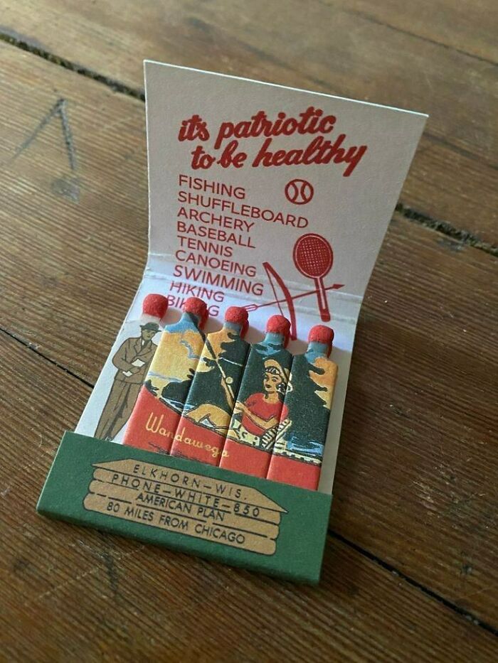 Matchbook Ad For Camp Wandawega In Elkhorn, Wi