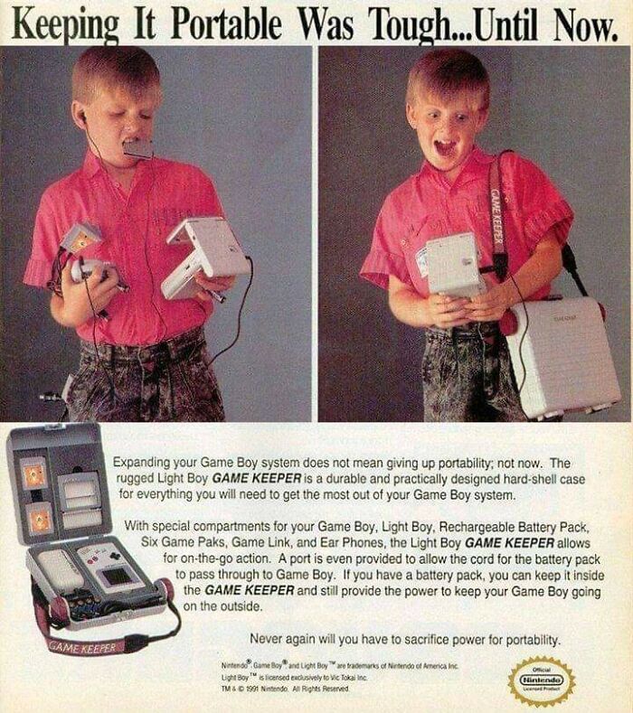 You No Longer Have To Sacrifice Power For Portability. Game Keeper Ad, 1991