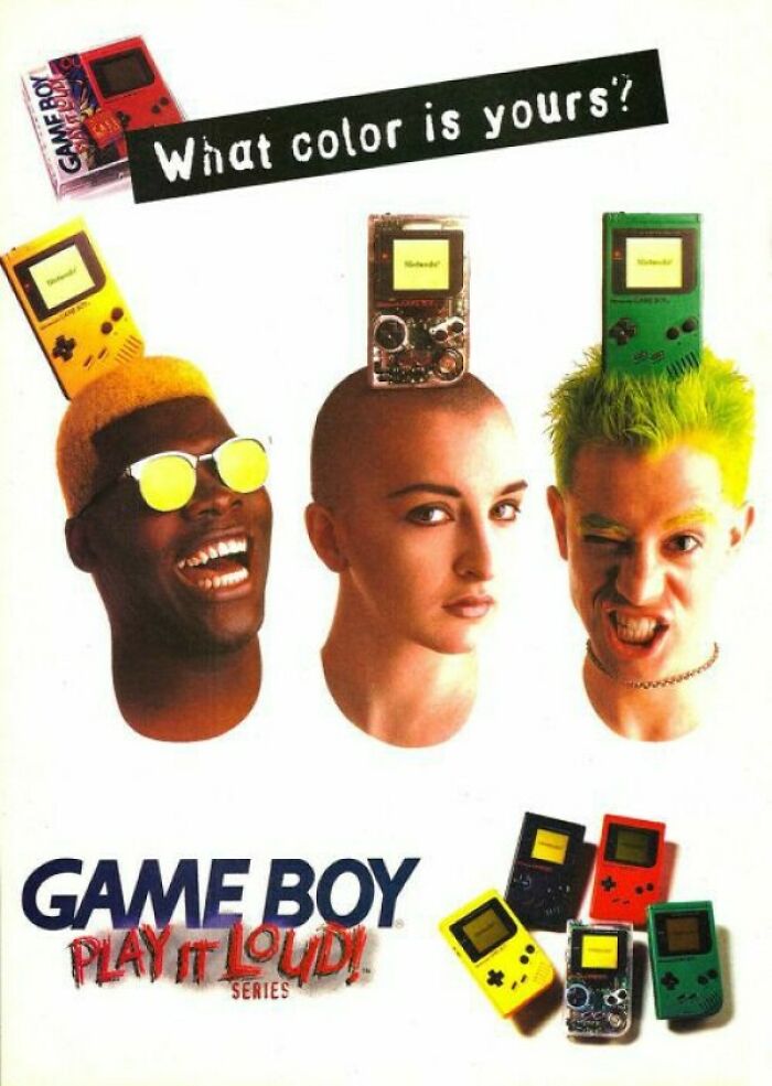 Anuncio de las Game Boy de colores en los 90