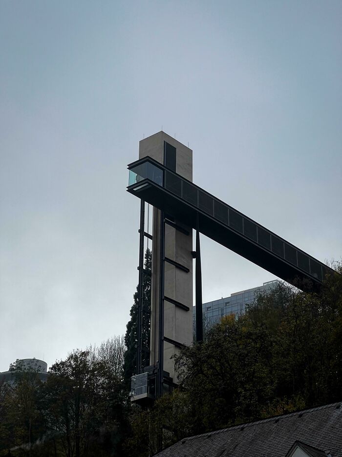 Public Elevator In Luxembourg, Free As All Other Public Transportation