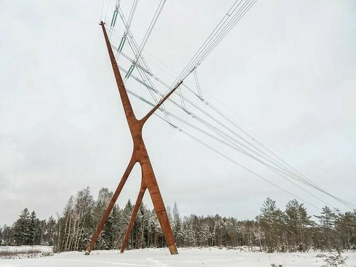 A Novel High Voltage Electricity Pylon Called 'Bog Fox', In Estonia By Part Architects