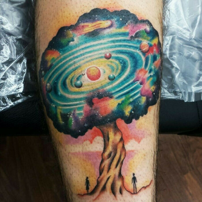 Solar System Tree Tattoo