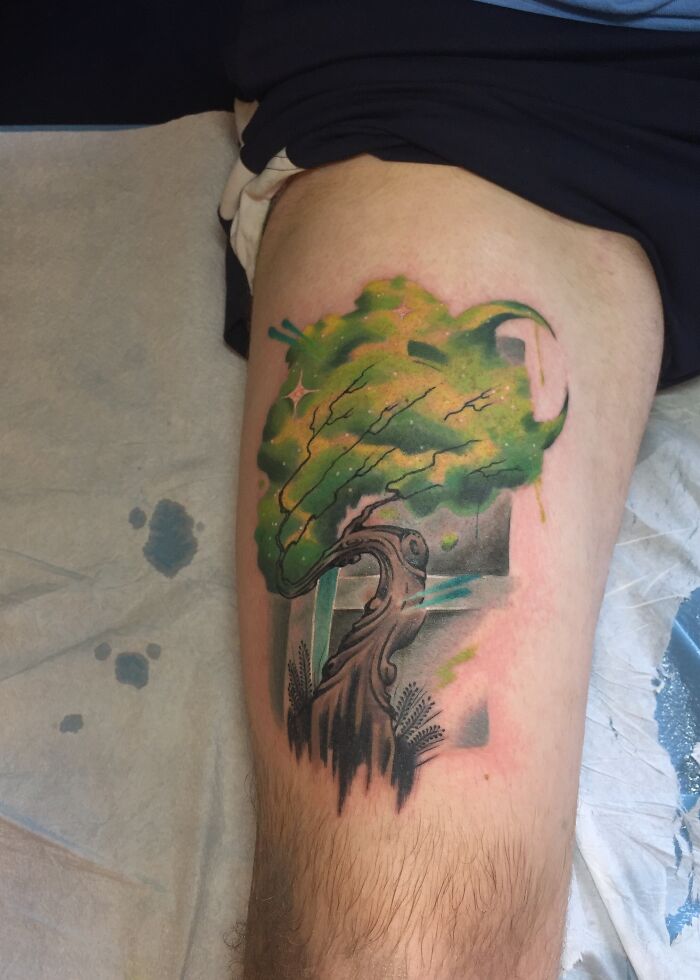 Galaxy Tree Tattoo