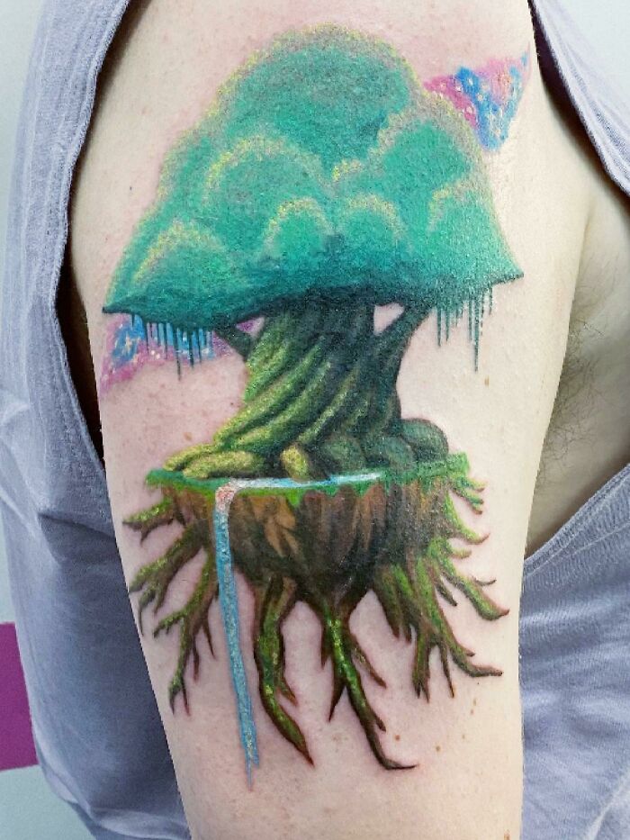 Ghibli Inspired Tree Of Life Tattoo