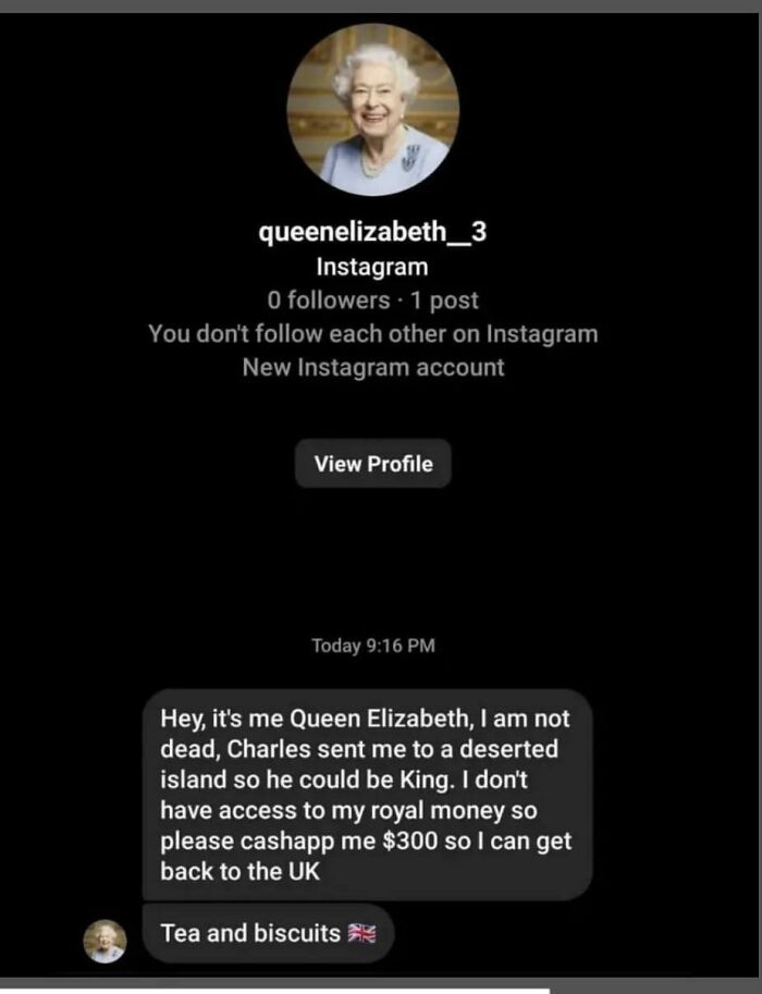 Queen Elizabeth Is Asking For Money On Internet