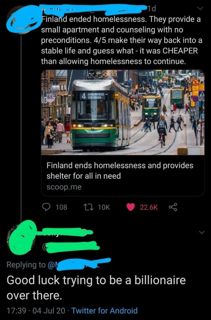 Apparently Billionaires Are More Important Than Lessening Homelessness