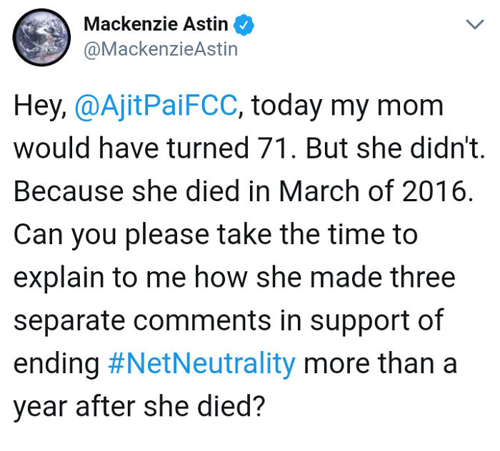 Fcc Has Been Using Dead Peoples Accounts To Shill For Ending Net Neutrality