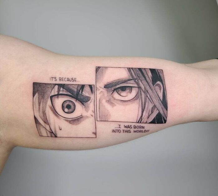 Attack On Titan manga arm Tattoo