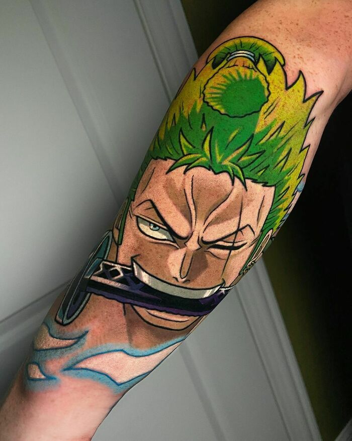 Zoro holding sword arm Tattoo From One Piece