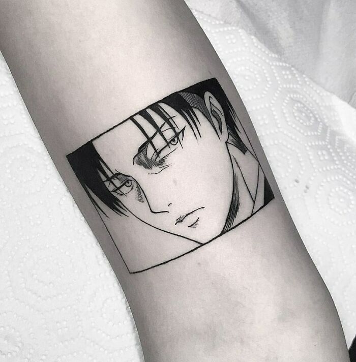 Levi watching arm Tattoo From Attack On Titan