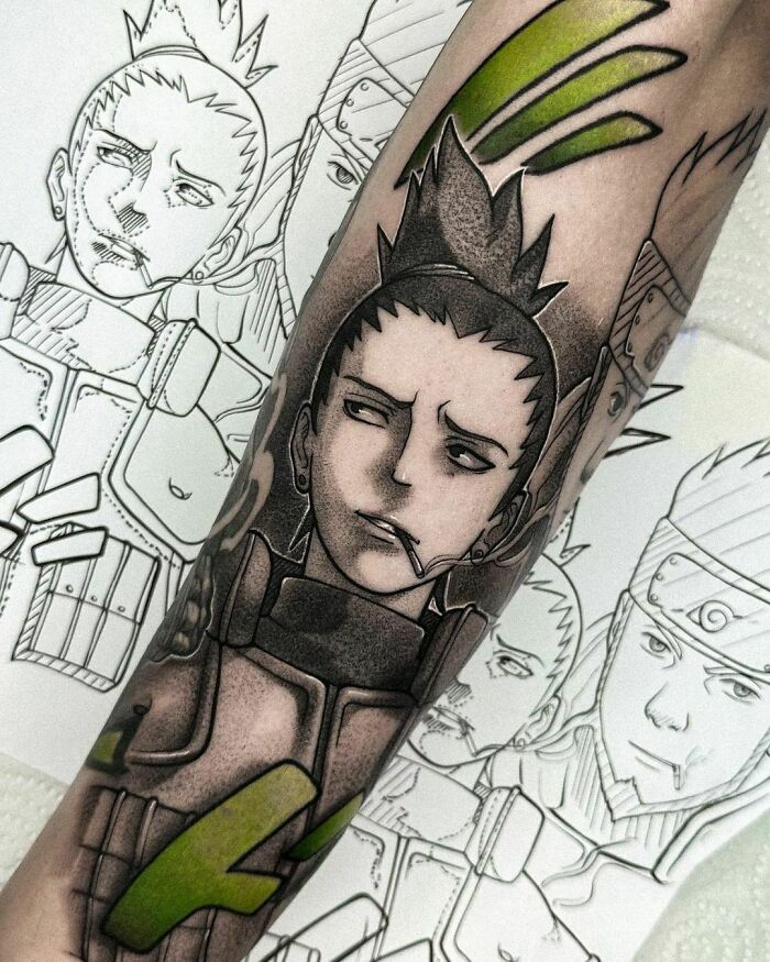 Shikamaru smoking arm Tattoo From Naruto