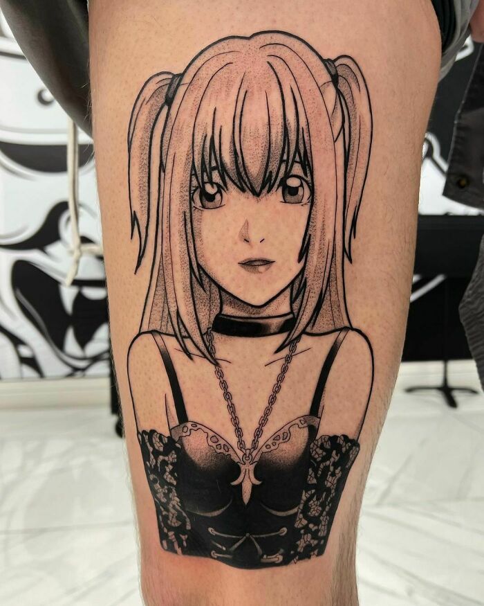Misa From Death Note smiling Tattoo