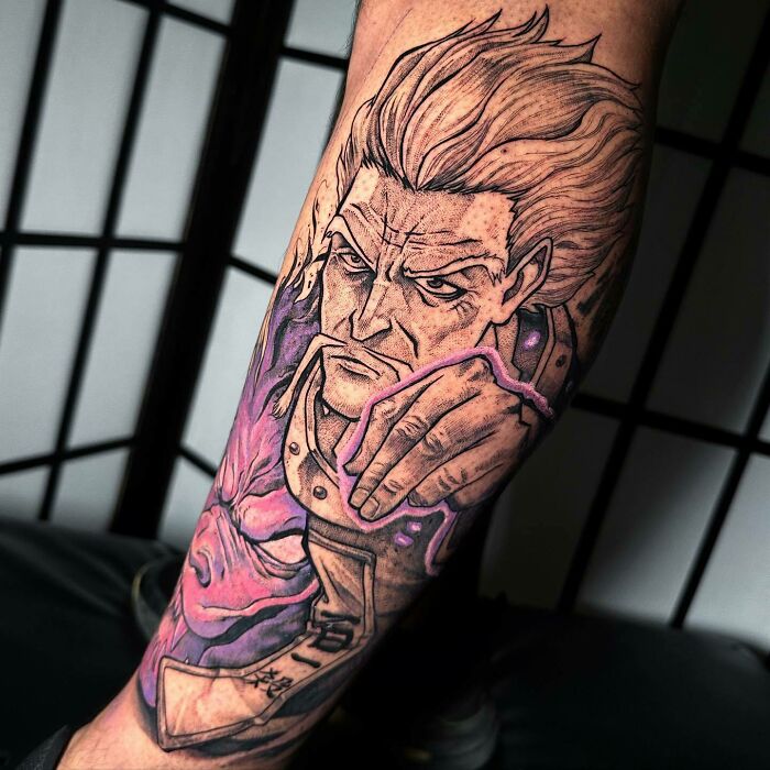 Zeno Zoldyck angry Tattoo leg From Hunter X Hunter