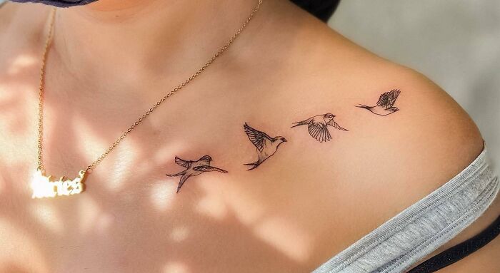 60 Sparkling Birds Tattoo Ideas And Design For Chest That Will Look Elegant  - Psycho Tats