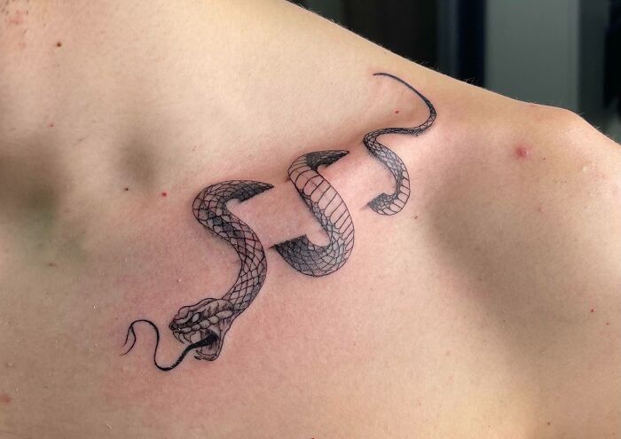 Collarbone Snake Tattoo