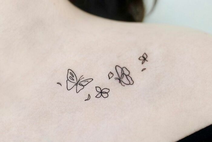 Sketch Butterflies Tattoo