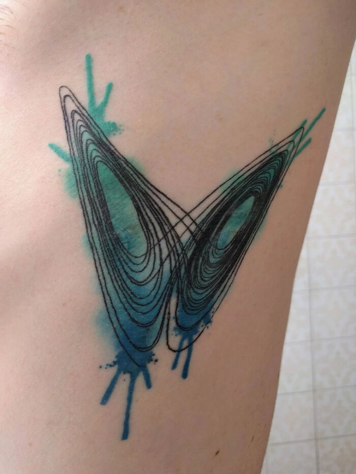 abstract Water Color Butterfly Effect arm Tattoo