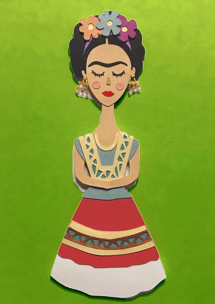 I've Been Making Frida Kahlo Out Of Paper Since 2015, And Here Is My Artistic Progression I've Been Making Frida Kahlo Out Of Paper Since 2015, And Here Is My Artistic Progression