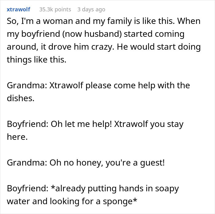 "When I Explained To Her The Tradition, She Was Understandably Bothered": Guy Doesn't Understand Why His GF Won't Follow His Family's Sexist Tradition "When I Explained To Her The Tradition, She Was Understandably Bothered": Guy Doesn't Understand Why His GF Won't Follow His Family's Sexist Tradition