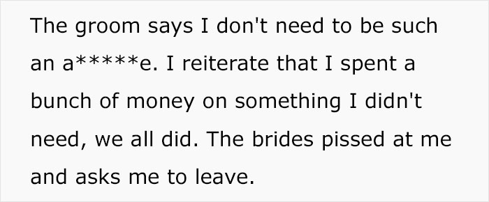 "Am I The Jerk For Being Pissed There Was No Alcohol At A Wedding?" "Am I The Jerk For Being Pissed There Was No Alcohol At A Wedding?"