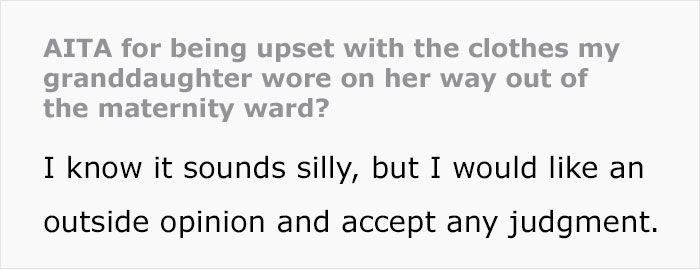 Mother Left ‘Lost’ And ‘Heartbroken’ When Daughter’s Newborn Is Dressed In A Designer Outfit Instead Of Her Handmade Set Mother Left ‘Lost’ And ‘Heartbroken’ When Daughter’s Newborn Is Dressed In A Designer Outfit Instead Of Her Handmade Set