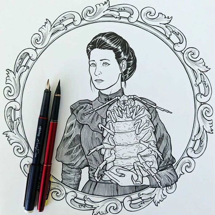 A Woman With Her Giant Isopod