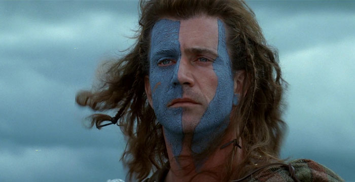 William Wallace with a painted face