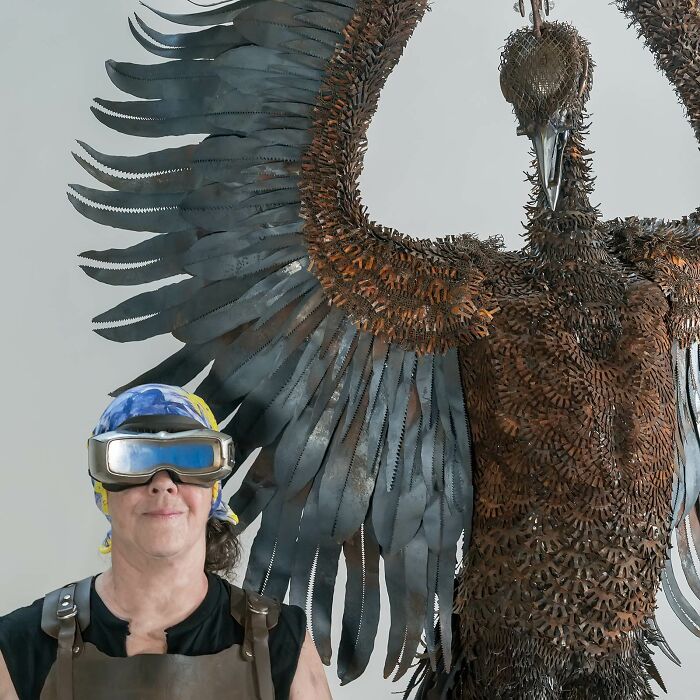 I Made A Scrap Metal Phoenix Fire Pit (11 Pics)