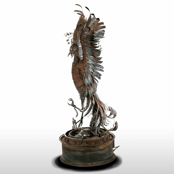 I Made A Scrap Metal Phoenix Fire Pit (11 Pics) I Made A Scrap Metal Phoenix Fire Pit (11 Pics)