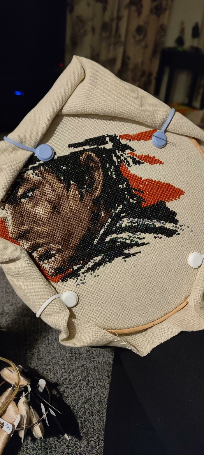 My Cross Stitch Process Of Jin Sakai Took Me 8 Months To Finish My Cross Stitch Process Of Jin Sakai Took Me 8 Months To Finish