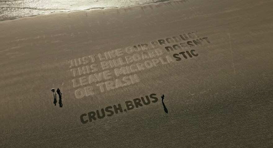 See The Cleanest Billboard In The World As It Was Made On Sand