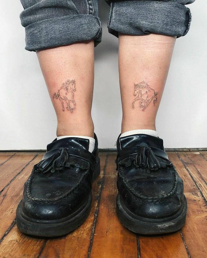 Horses ankle tattoo