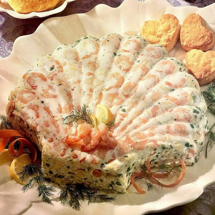 Lemon Dill Shrimp Mold (Wilton Entertaining Appetizers To Desserts, 1994)