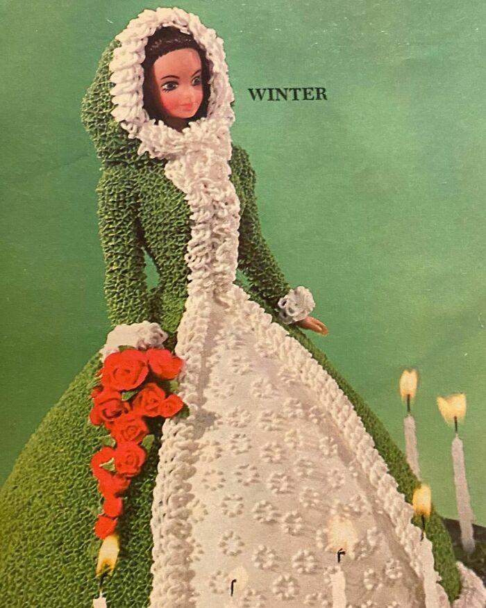 Winter Doll Cake (1976 Wilton Yearbook Cake Decorating)