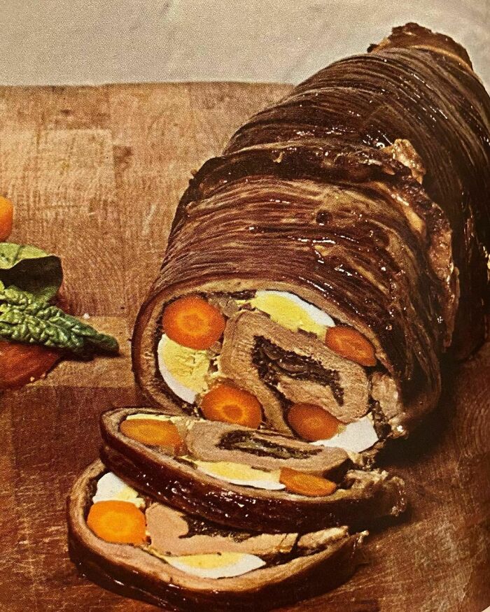 Stuffed Flank-Steak Roll (Time Life Illustrated Library Of Cooking: Appetizers, Beef, Breads And Rolls, Breakfast Quick Breads, 1969)