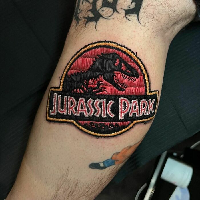 Jurassic Park Embroidery Tattoo