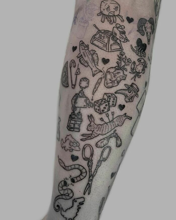 Small Patchwork Arm Tattoos Sleeve 