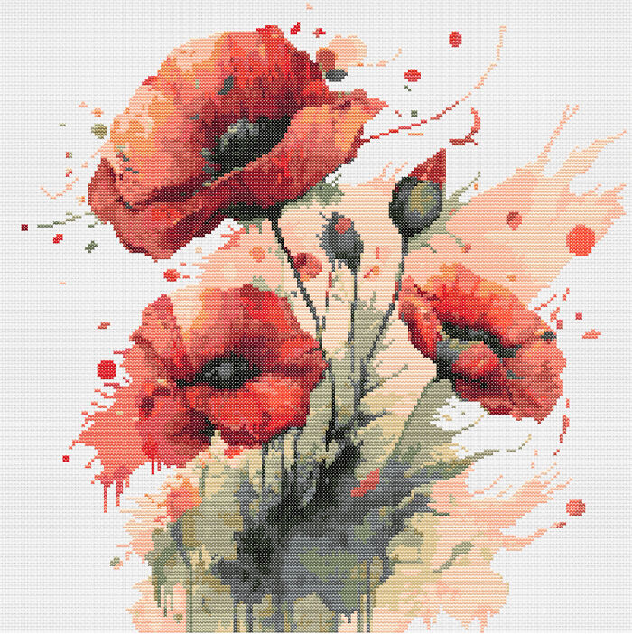 Cross-Stitch Patterns And Watercolor Paintings (11 Pics)