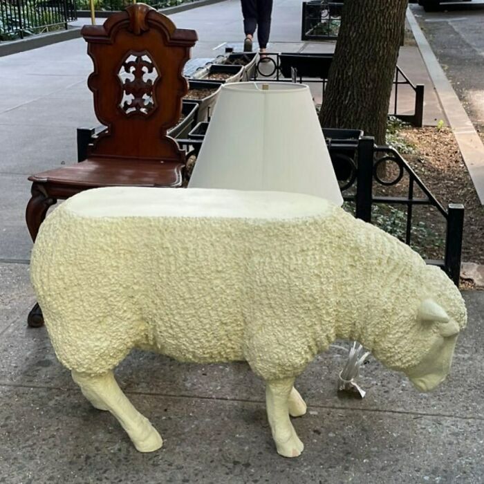 Does Anyone Have A Good Caption For A Sheep Table Or Bench In Brooklyn Heights? 20 Pierrepont
