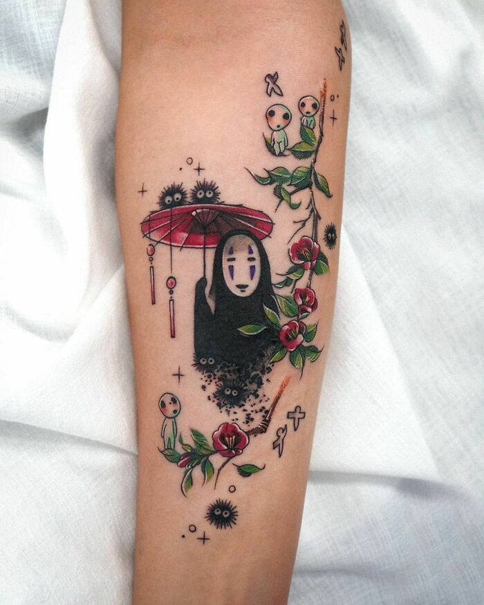 Spirited away arm tattoo