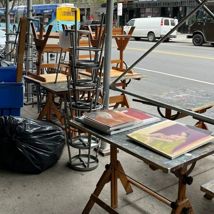 Guys! Great Haul! Pratt Giving Away Lots Of Art, Stools, Desks And Printers For Free. 14th St Btw 7th And 6th