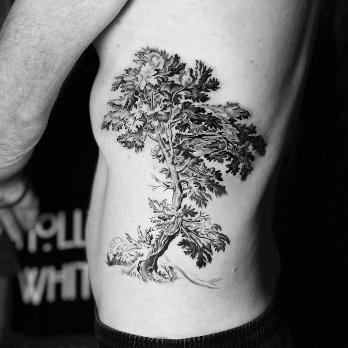 Oak tree tattoo