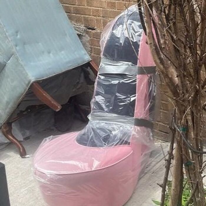 We’ve Seen The Heel Chair Before… But Never In Pink! Parkside Ave Btwn Bedford And Rogers