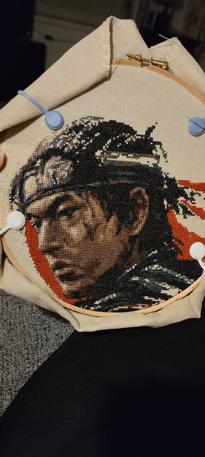 My Cross Stitch Process Of Jin Sakai Took Me 8 Months To Finish My Cross Stitch Process Of Jin Sakai Took Me 8 Months To Finish