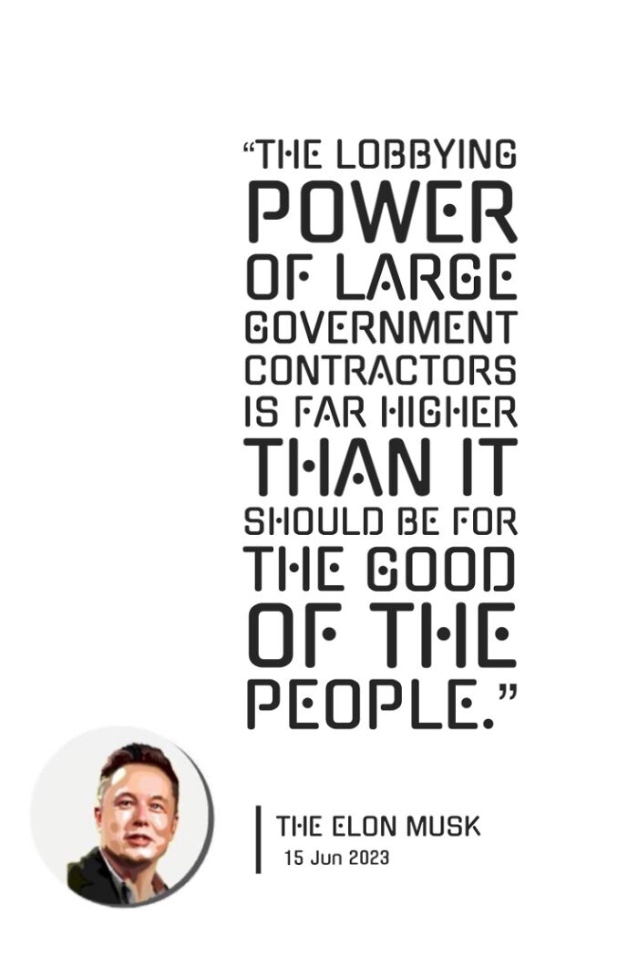 “The Lobbying Power Of Large Government Contractors Is Far Higher Than It Should Be For The Good Of The People”