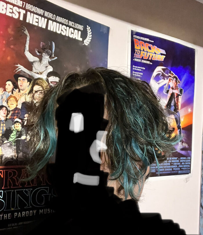 I Don’t Like Showing My Face On The Internet, But I Drew On Some Facial Features And They Should Suffice (My Hair Is Blue