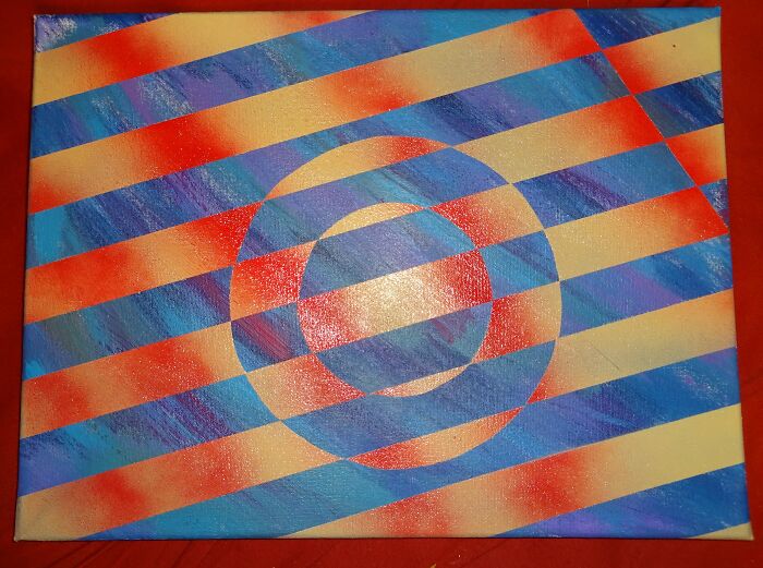 Hannoverian Stripes - Brushes And Sprayed, 30x40 Cm (12"X16")